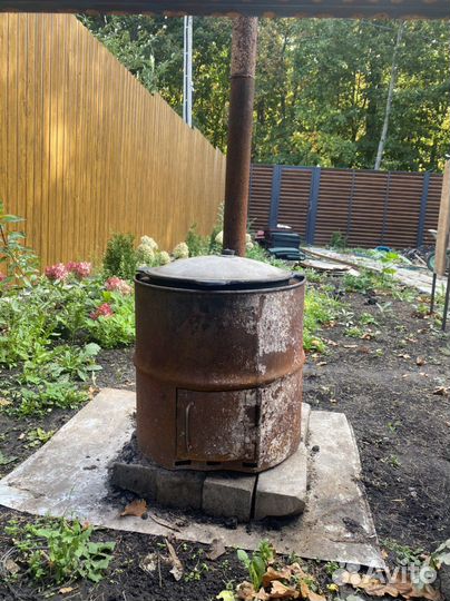Печка под 12 л казан с казаном