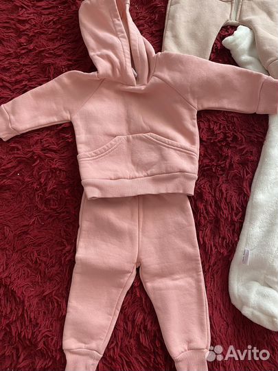 Теплые вещи для девочки 62-68 см