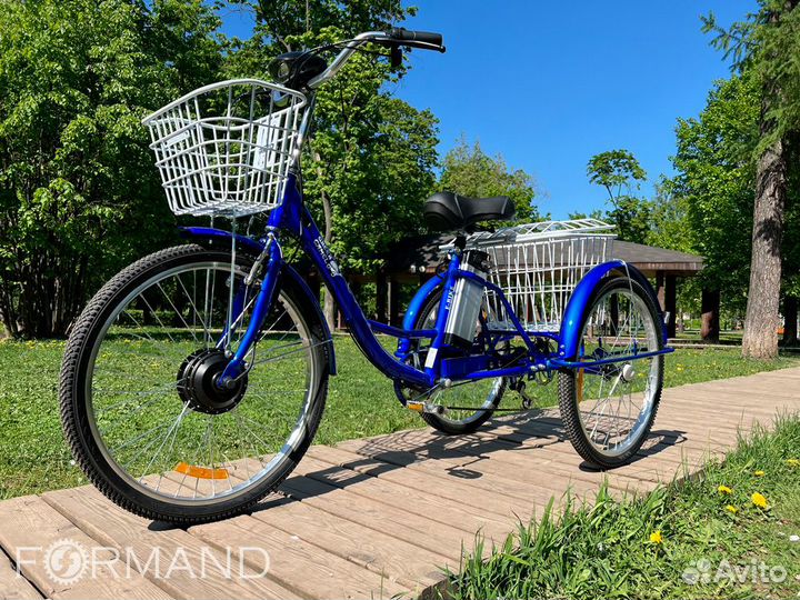 Электровелосипед GreenCamel Трайк-24 (синий)