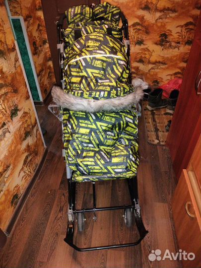 Детские санки коляска ника