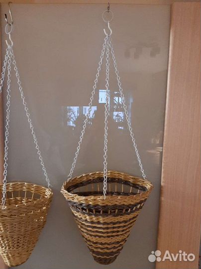 Кашпо подвесное из газетных трубочек