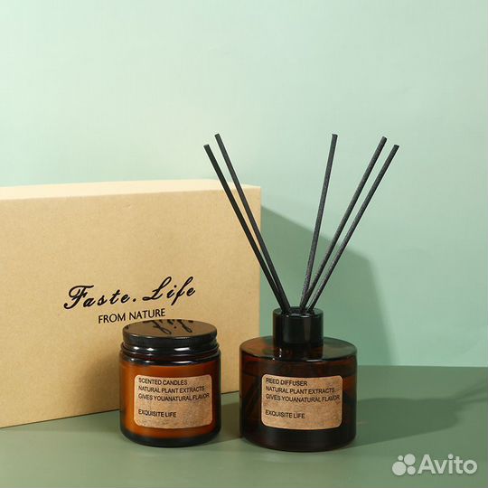 Подарочный набор: ароматическая свеча + диффузор