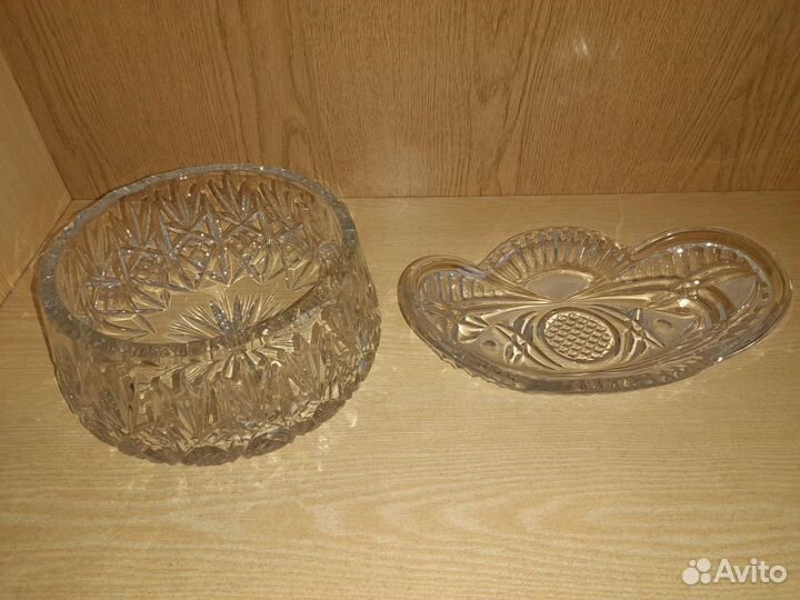 Вазы, салатники из хрусталя сср