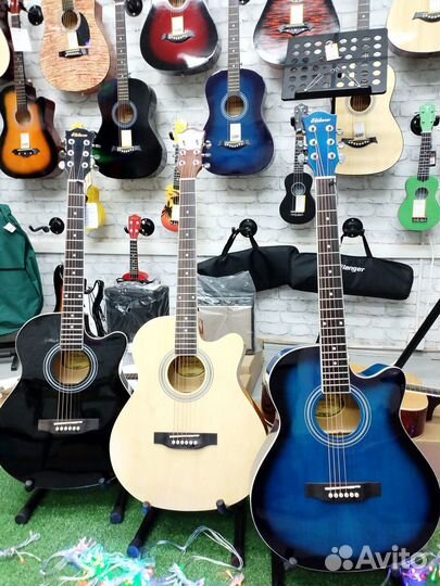 Гитара Акустическая Elitaro Новая Натуральная