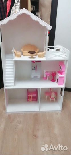 Кукольный домик для барби с мебелью