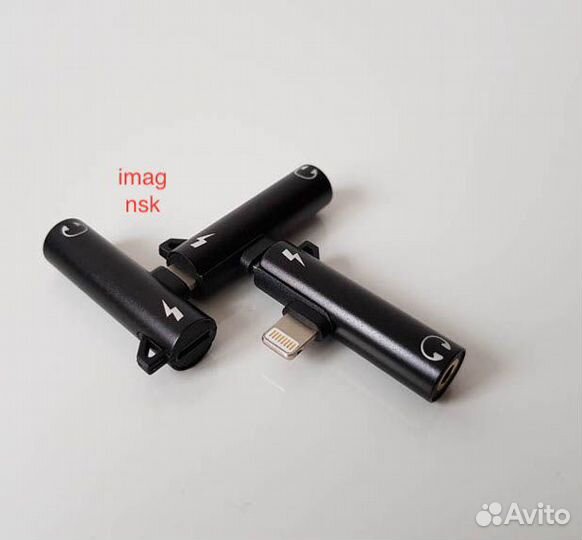 Переходник 2 в 1 для iPhone (зарядка + наушники) L