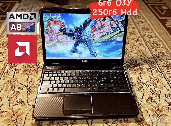 Мощный Ноутбук Dell 4ядра/6гб/2 видюхи