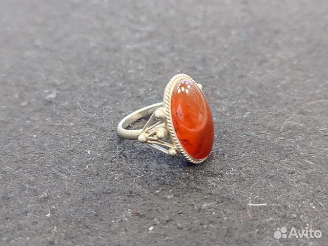 Кольцо мельхиоровое под янтарь размер 17