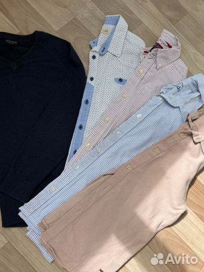Рубашки, ветровка, джемпер 7-8 лет