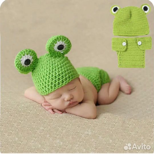 Костюм для фотосессии новорожденных, лягушка