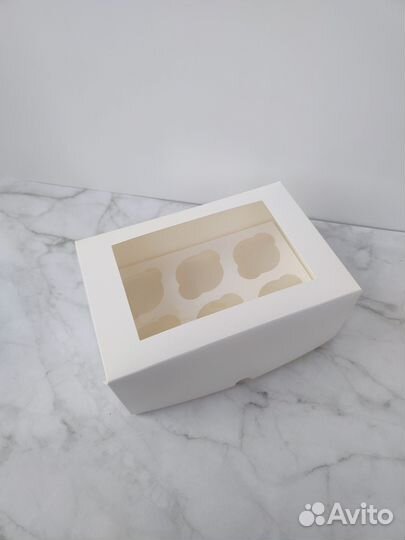 Коробка для капкейков, пирожных, пряников, трайфл