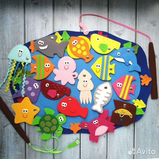 Игра из фетра Магнитная рыбалка