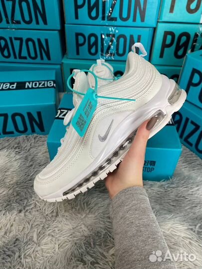 Nike Air Max 97 White Оригинал Белые Poizon