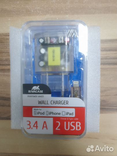 З/у Rivacase, шнур Lightning (новый)