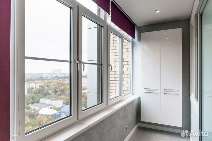 Остекление балкона 3200 на 1420 пластиковое