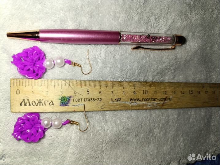 Серёжки из резинок