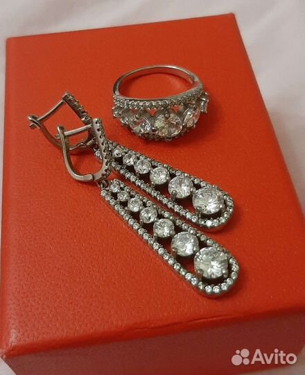 Серьги серебро