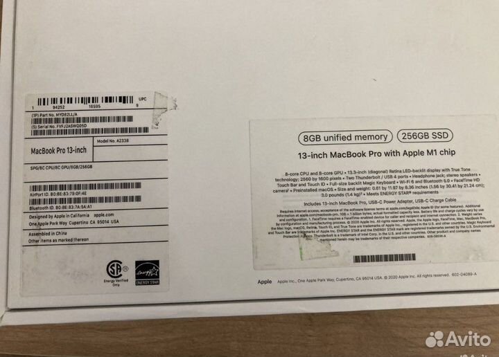 Macbook pro 13 2020 m1 новый