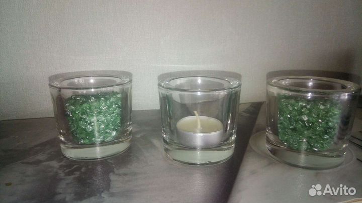 Стеклянные подсвечники