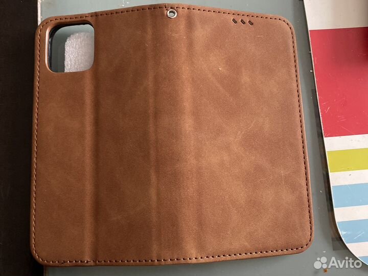 Кожанный чехол книжка для iPhone 11 Pro