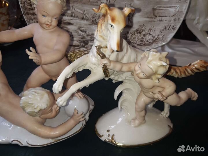 Фарфоровые статуэтки Путти. Старая Германия