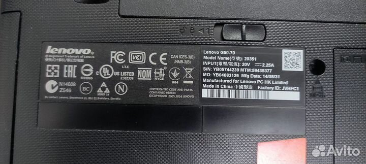 Ноутбук Lenovo G50-70 i7-4510U 2000MHz 15.6