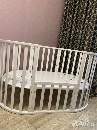 Детская кроватка трансформер круглая
