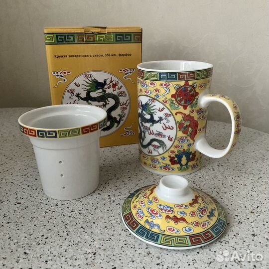 Кружка с драконом, 350 мл, фарфор
