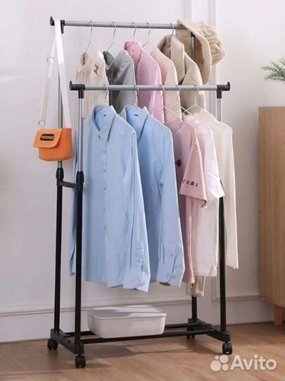 Двухступенчатая телескопическая вешалка для одежды