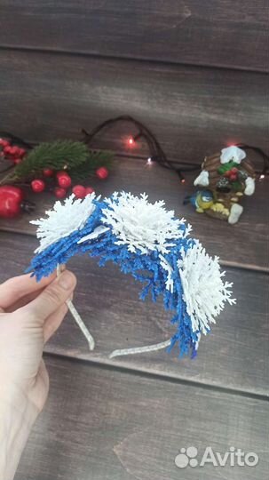 Новогодняя диадема Снежинки