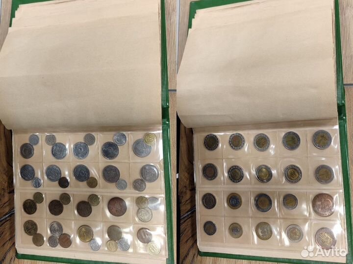 Иностранные монеты в альбоме