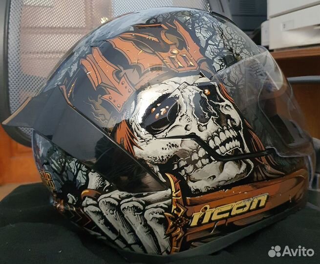 Мото шлем интеграл Icon Airflite Uncle Dave