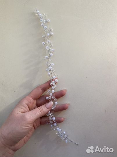 Веточка в прическу, свадебное украшение