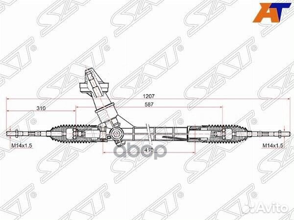 Рейка рулевая skoda rapid 11- LHD ST-6C1423057H