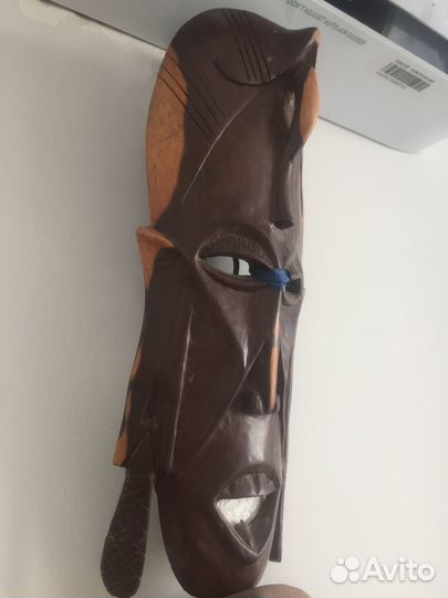 Маска Чёрное дерево натур Эбен натур Африка В32см