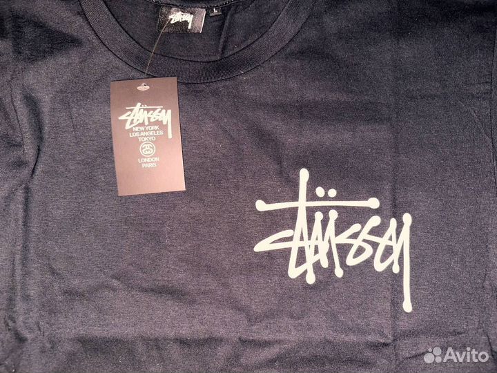 Черная Футболка stussy