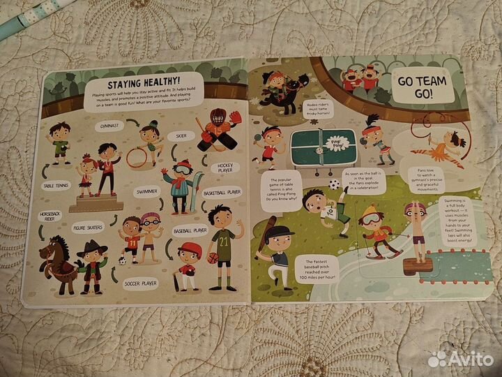 Flap book книжка с окошками про спорт Sport