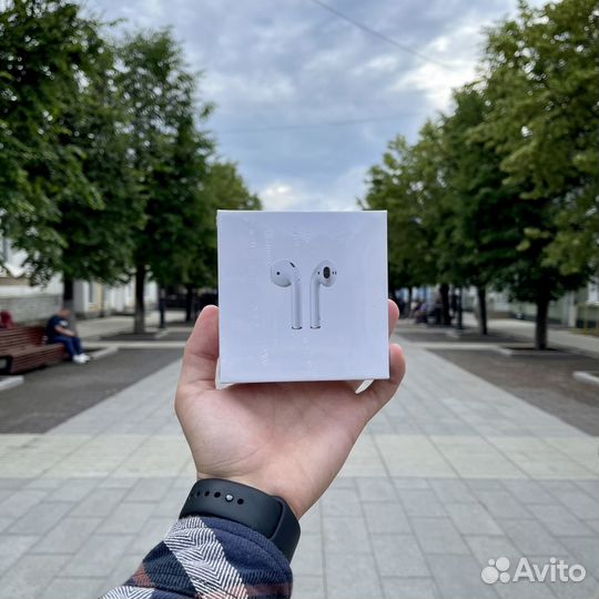 Наушники AirPods 2 «оригинал» + доставка + чехол