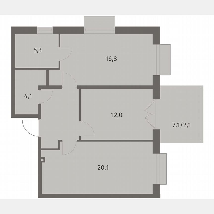 2-к. квартира, 67,6 м², 1/8 эт.