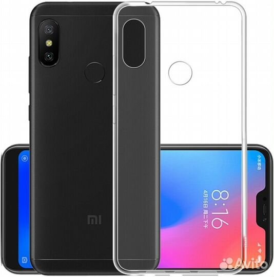 Силиконовый чехол для Xiaomi Mi6X/Mi A2 (прозрачны