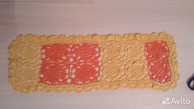 Салфетка цветная, вязаная салфетка, салфетка