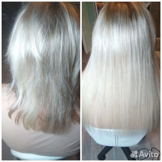 Наращивание натуральных и биопротеиновых волос