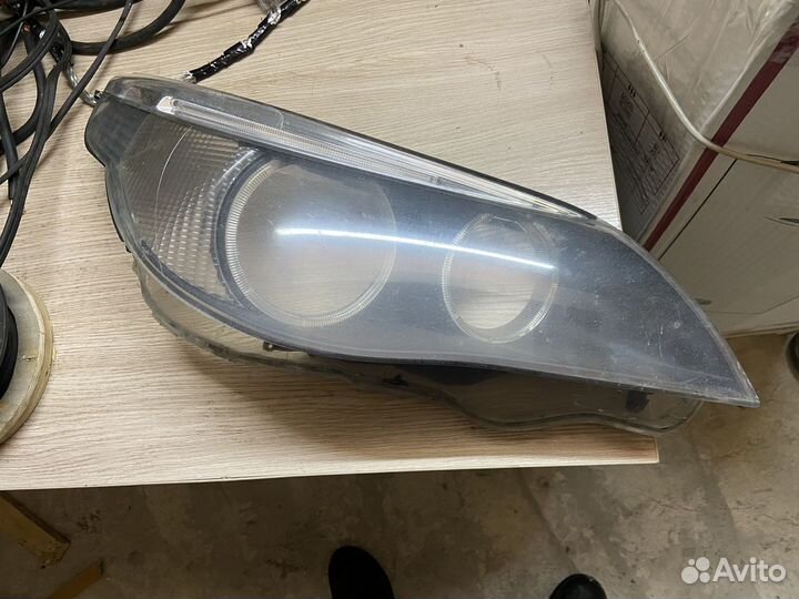 Стекло с ресничкой фары правой Bmw 5 E60 E61