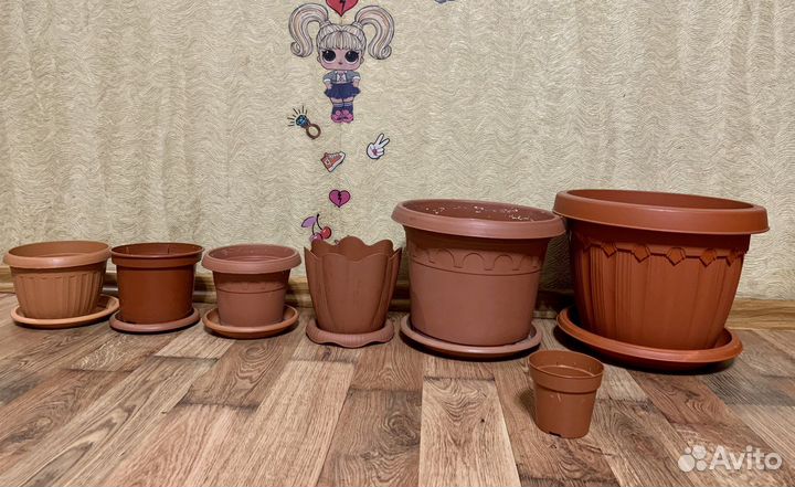 Горшки для растений 5 шт