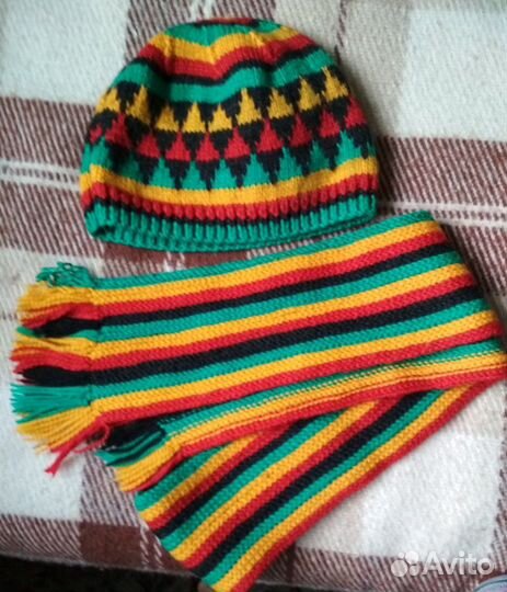 Шапка-растаманка и шарф