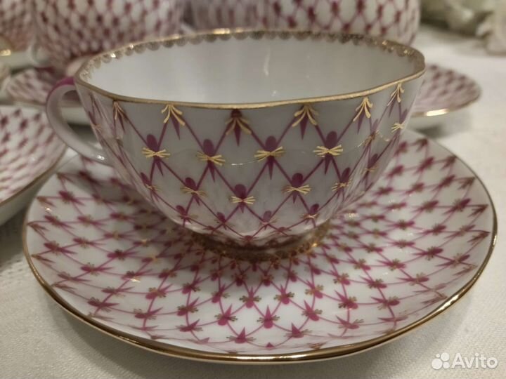 Сервиз чайный Сетка Блюз Императорский фарфор