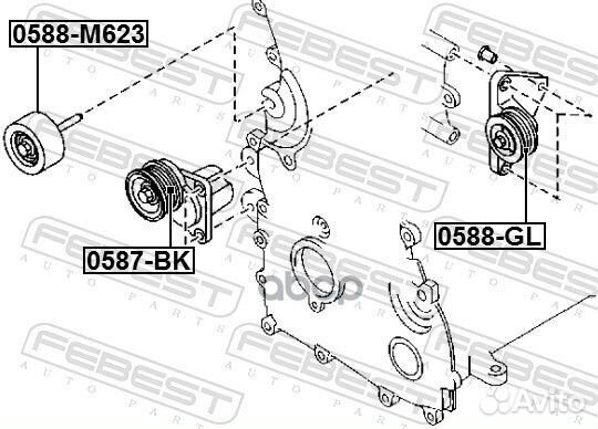 Ролик натяжной ремня генератора Mazda 3 2.0 03