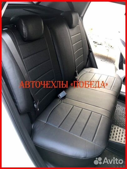 Чехлы Hyundai Creta из экокожи чёрные Классика