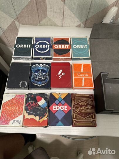 Игральные карты orbit, fontaine, bicycle и т.д