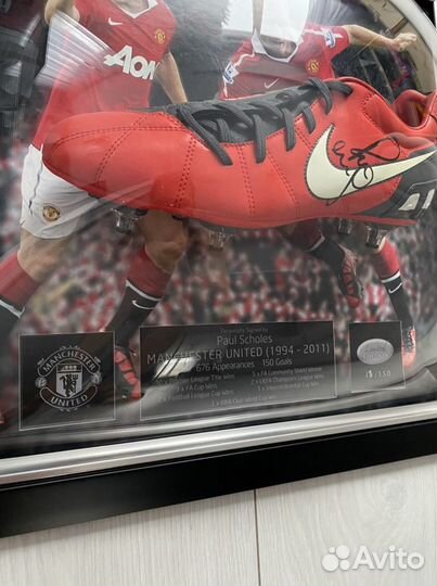 Бутса Пола Скоулза с автографом